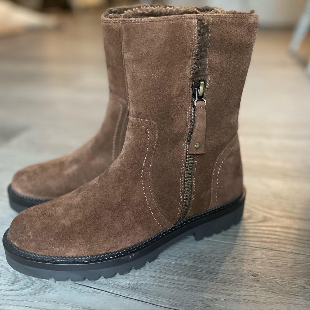 NWT Blondo ‘Hazels’ Brown Suede Waterproof Winter Boots, Size 8.5.